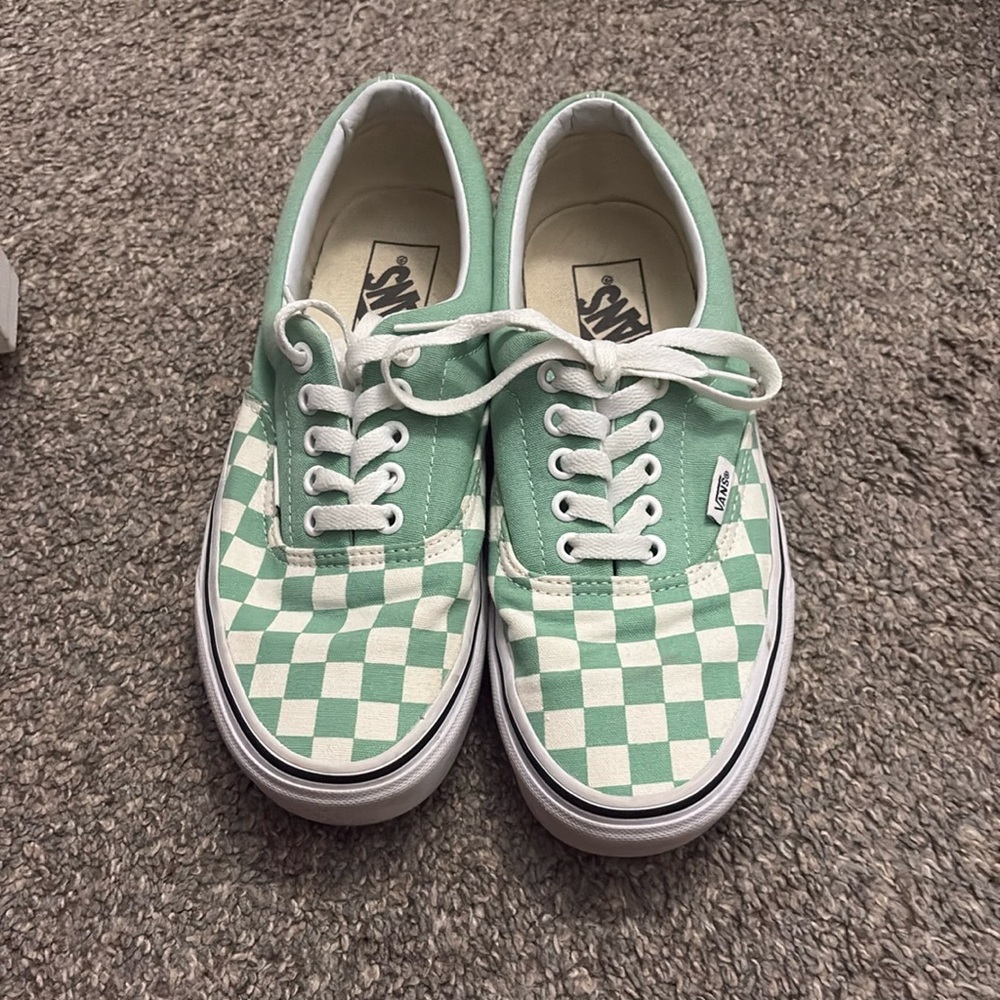 Vans Green Checkered Sneakers